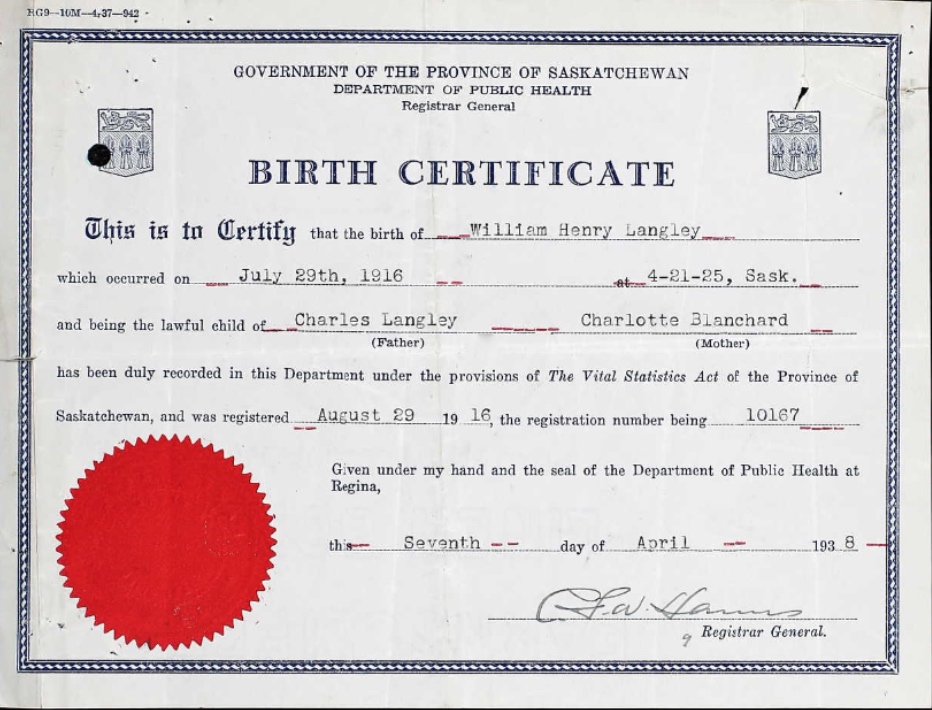 Birth certificate