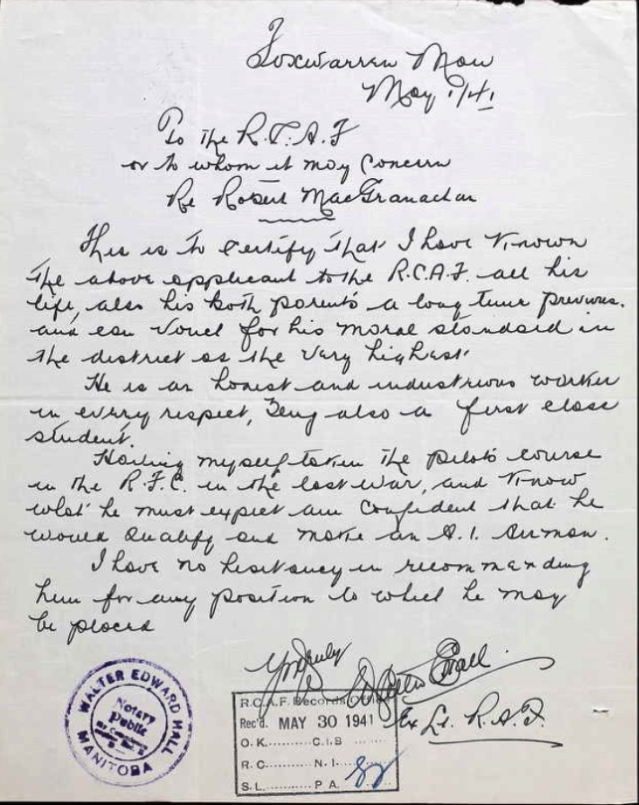 Letter of recommendation