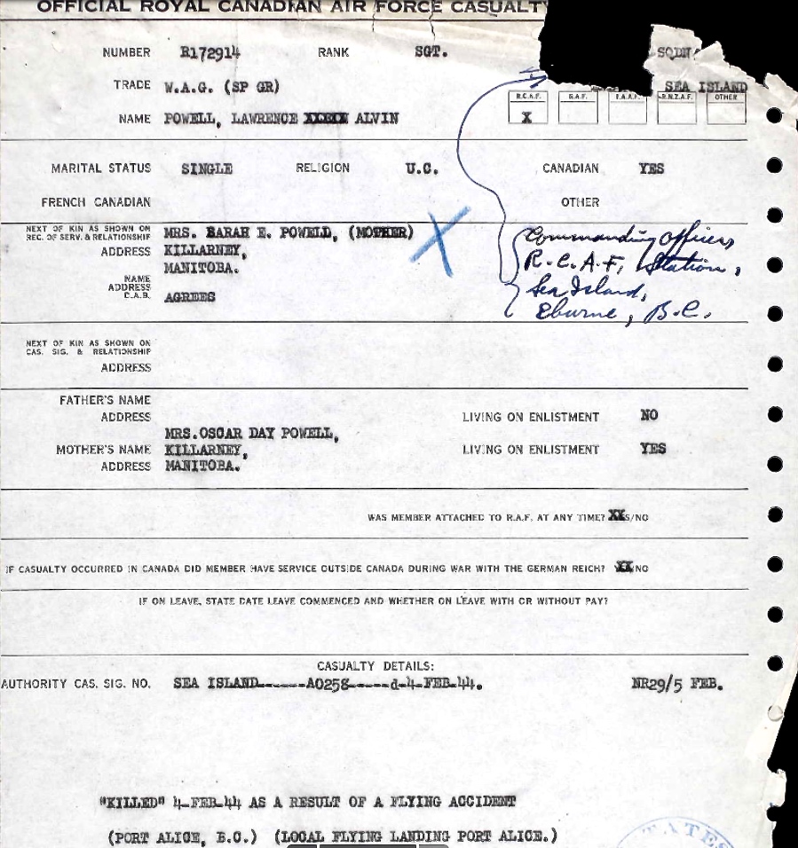 Notification of death