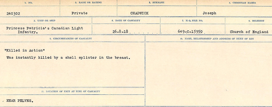 Registres de circonstances du décès