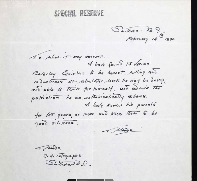 Letter of recommendation