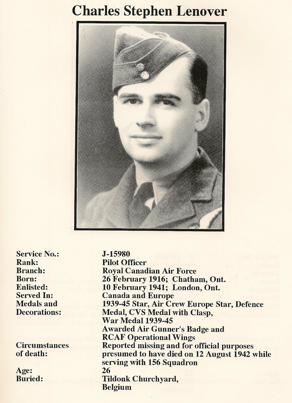 Photo of Charles Lenover