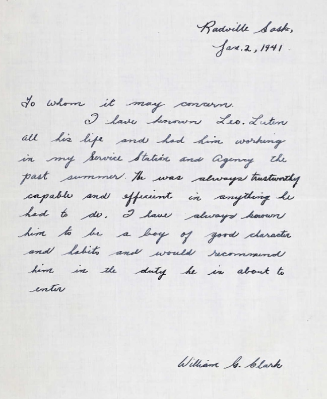 Letter of recommendation