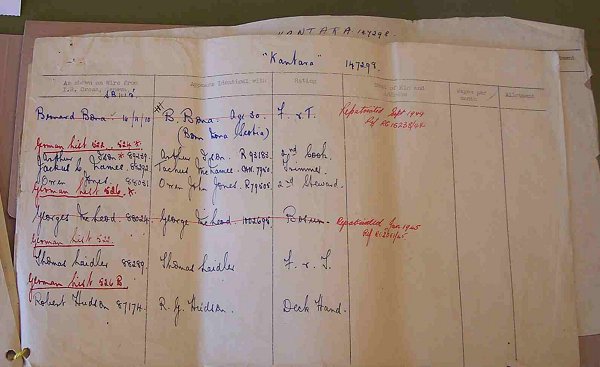 Extract from Crew List