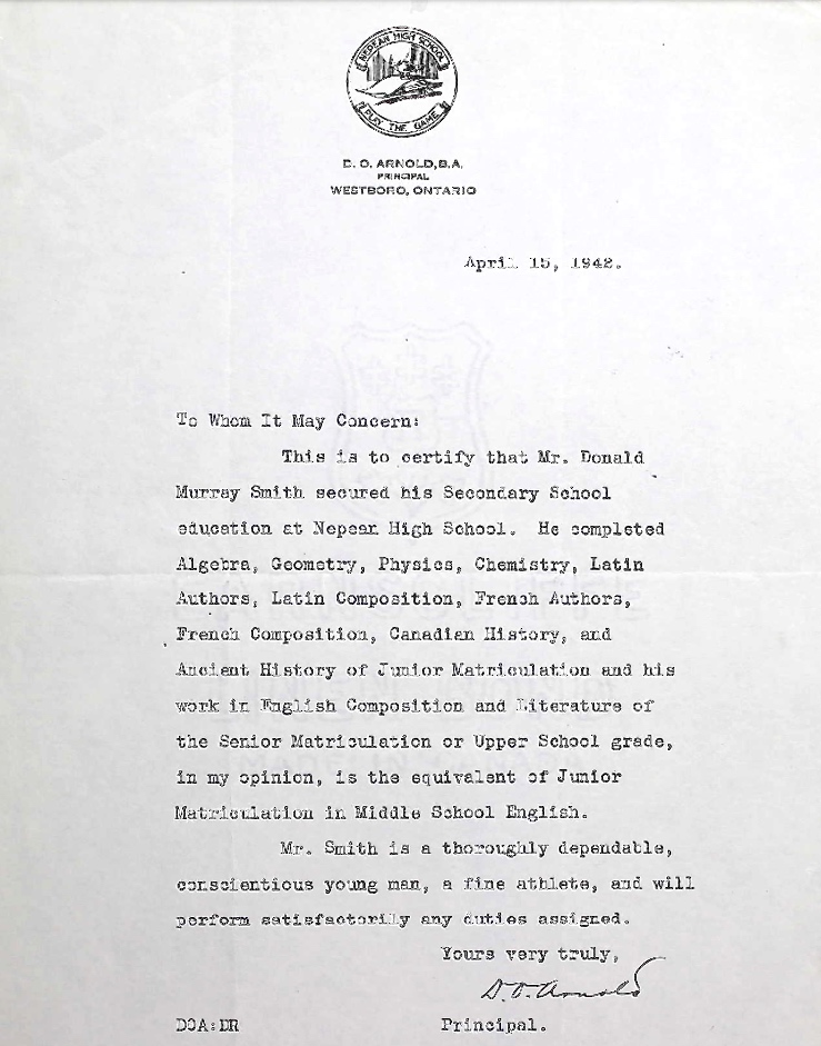 Letter of recommendation