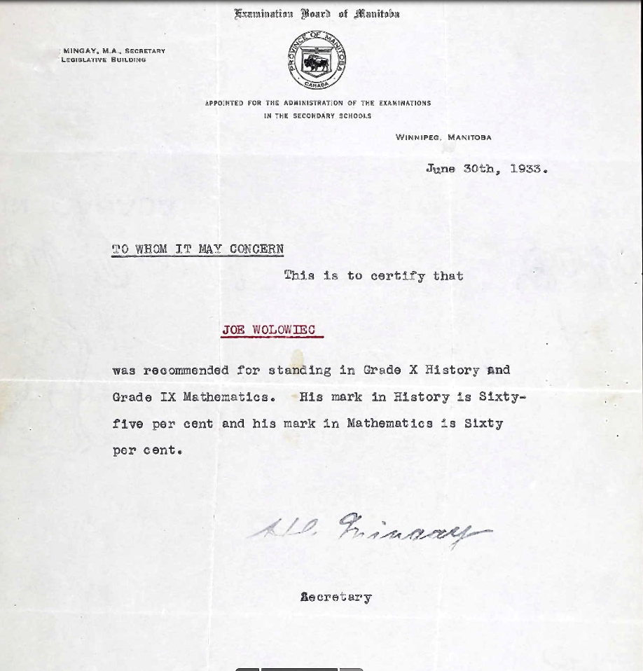 Letter of recommendation