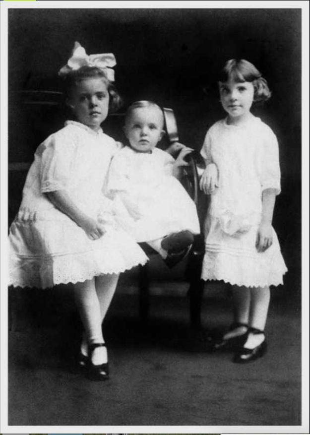 Photo of (L- R) Mary, James and Harriet