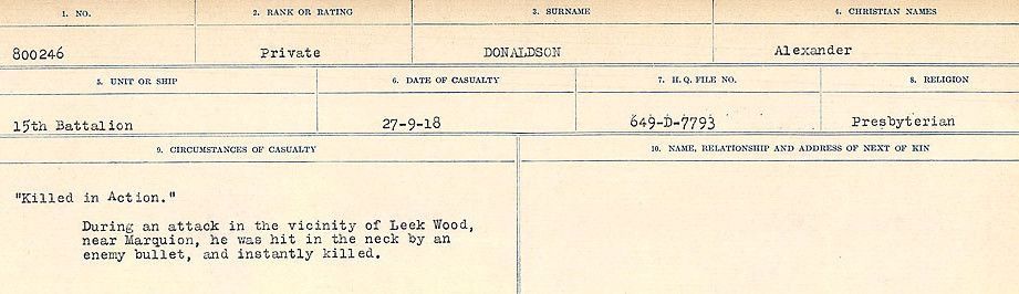 Circumstances of death registers