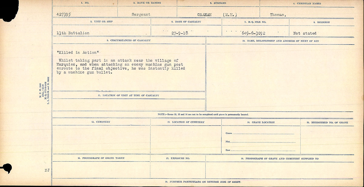 Circumstances of death registers