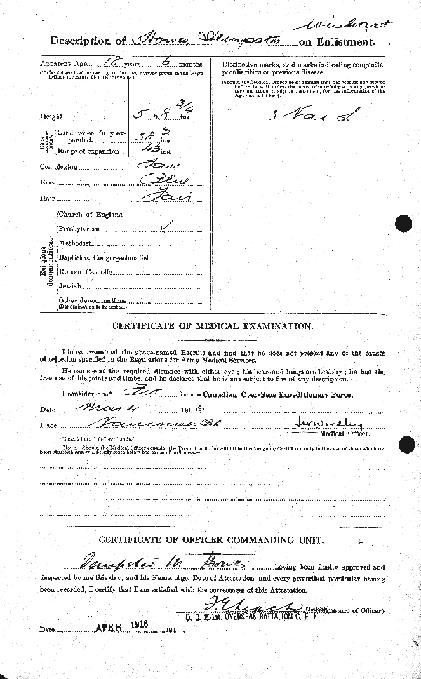 Attestation Papers (Reverse)