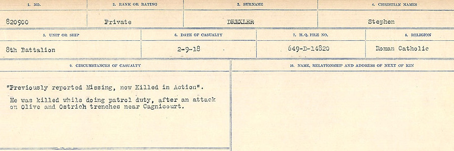 Circumstances of death registers