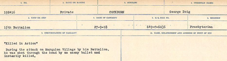 Circumstances of Death Registers