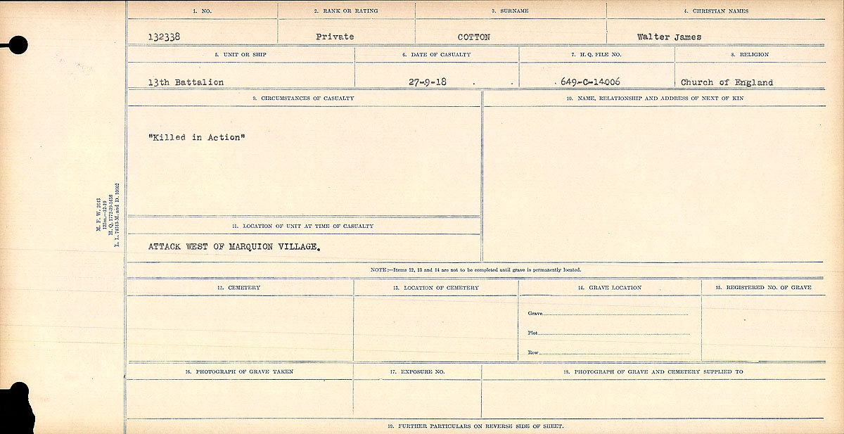 Circumstances of death registers
