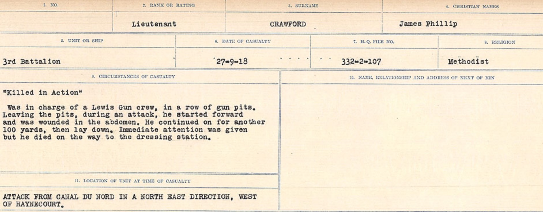 Circumstances of death registers