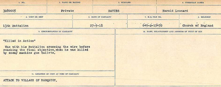 Circumstances of death registers
