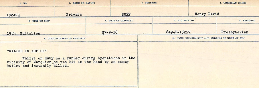 Circumstances of death registers