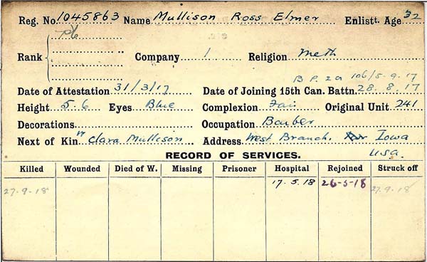 Record of Service