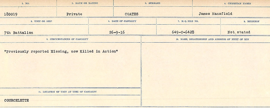 Circumstances of Death Registers