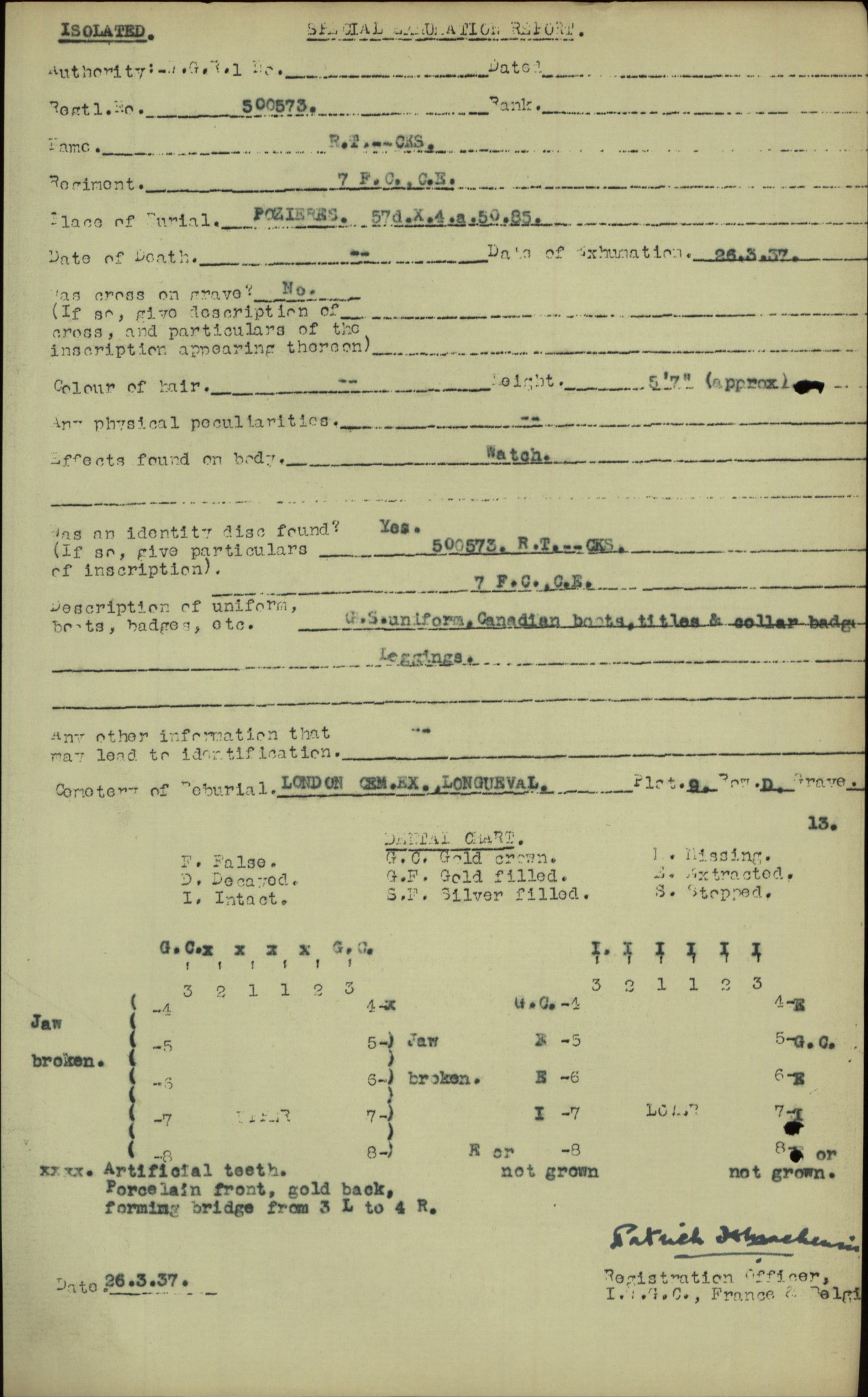 Graves Registration Form