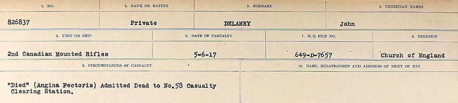 Circumstances of death registers