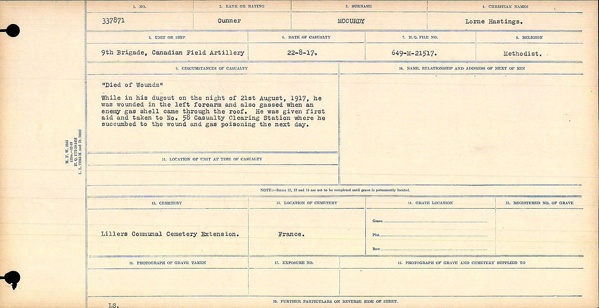 Circumstances of Death Registers