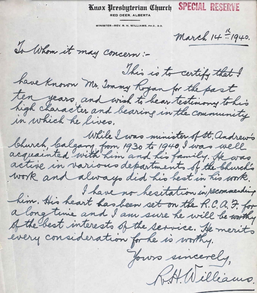 Letter of recommendation