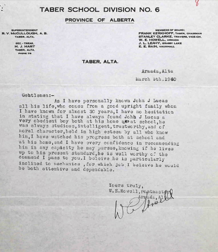 Letter of recommendation