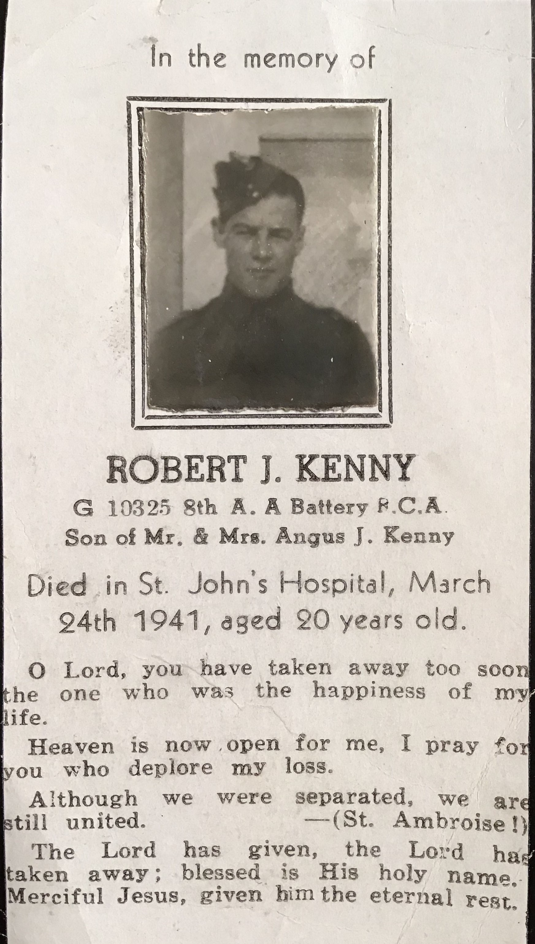 Photo of ROBERT JOSEPH KENNY