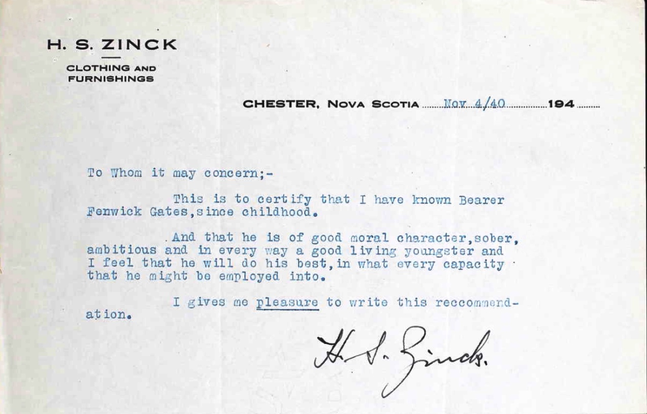 Letter of recommendation