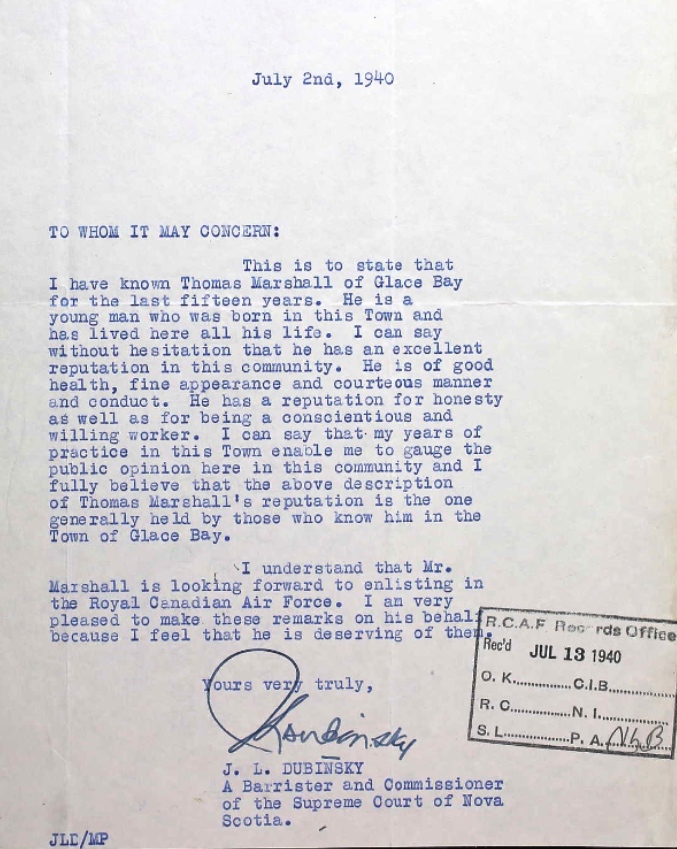 Letter of recommendation