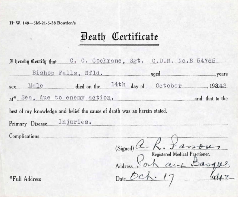 Death Certificate
