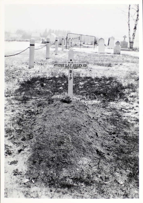 Temporary grave marker