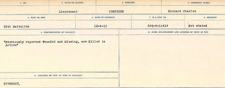Circumstances of Death Registers