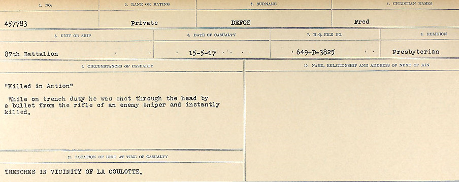 Circumstances of death registers