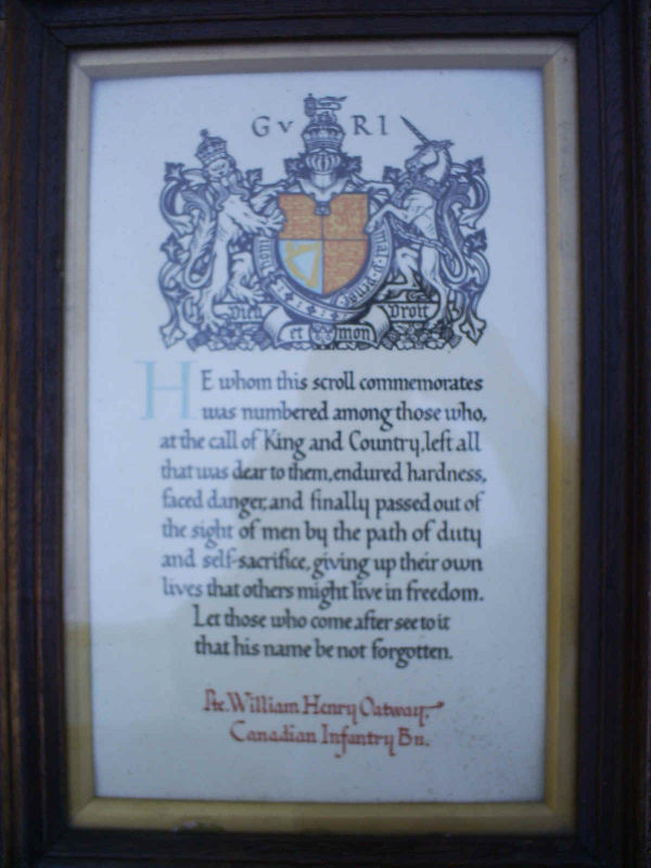 Memorial scroll