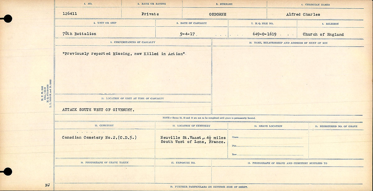 Circumstances of death registers