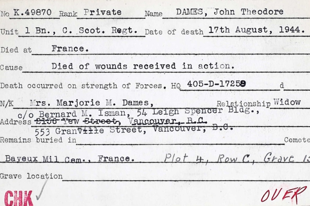 Notification of death