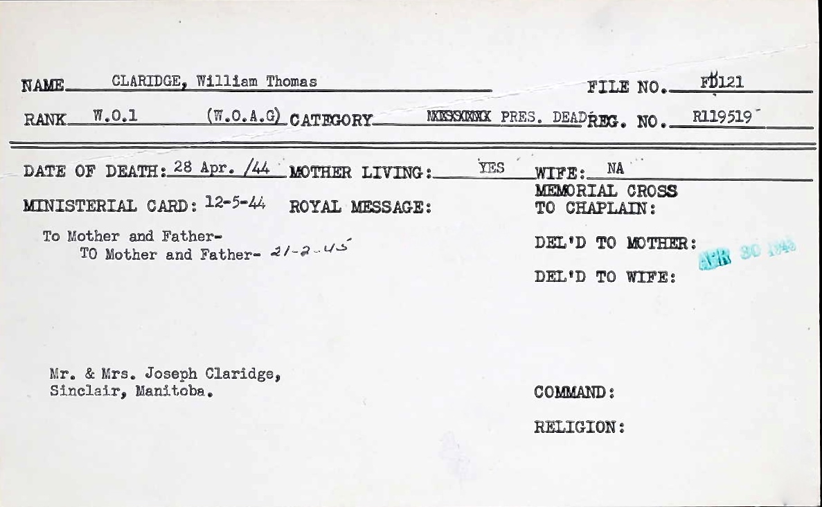 Notification of death