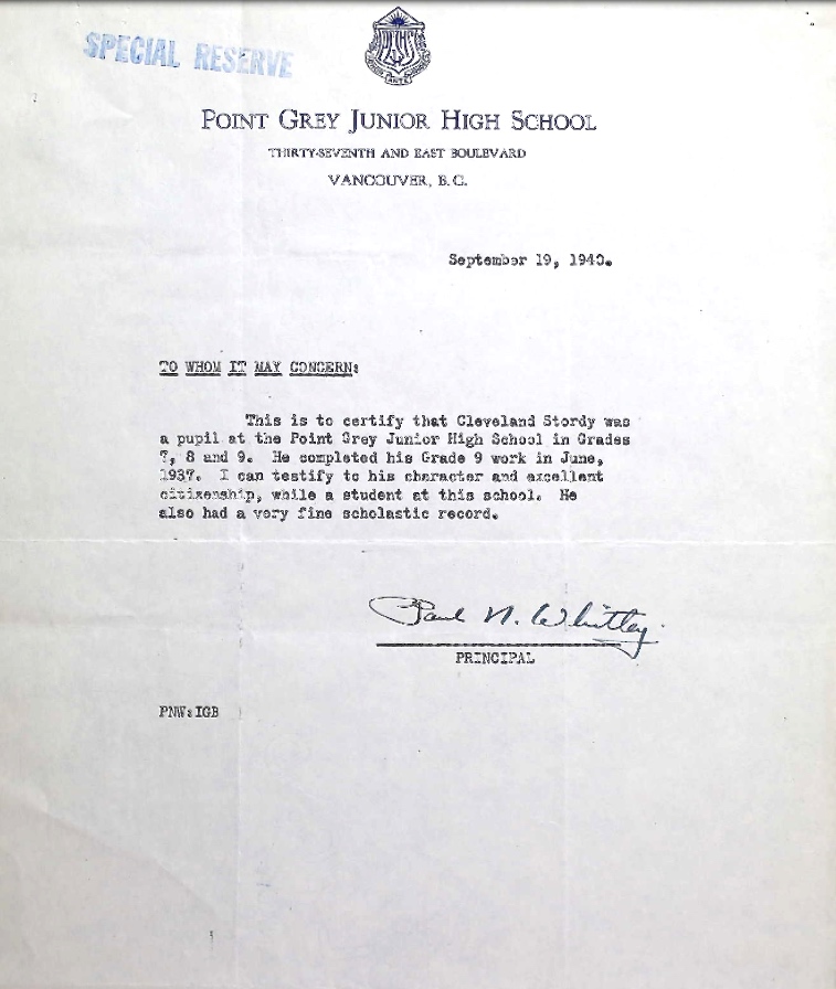 Letter of recommendation