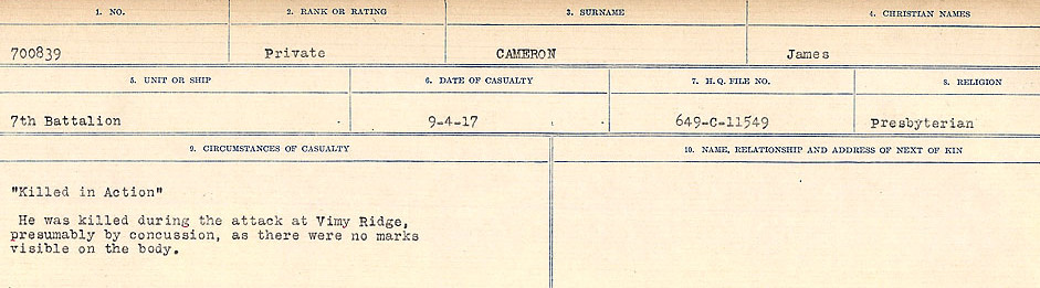 Circumstances of Death Registers