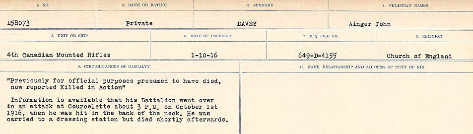 Circumstances of death registers