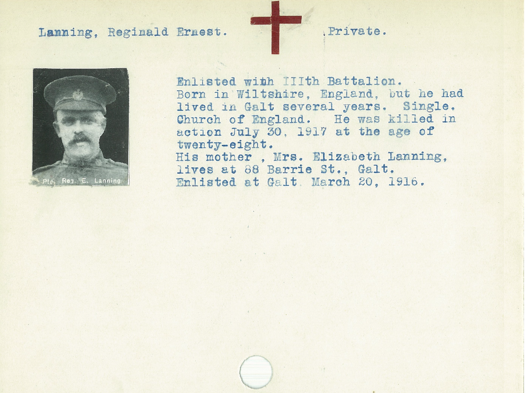 Photo de REGINALD ERNEST LANNING