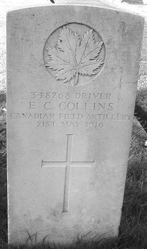 Gravemarker for Edward Charles Collins