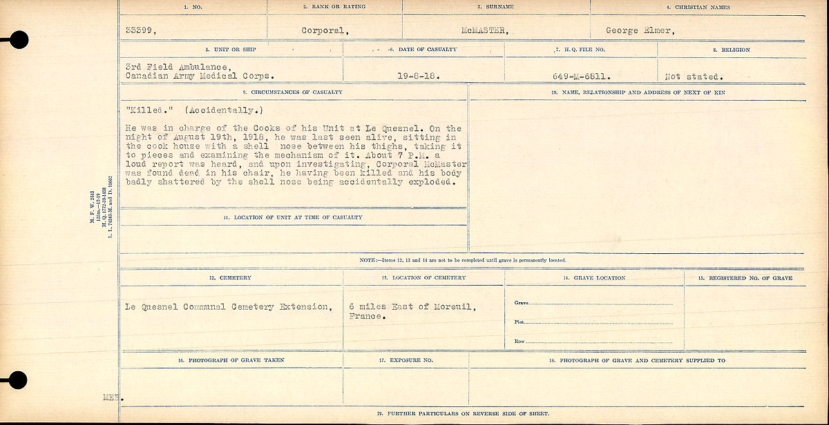Circumstances of Death Registers