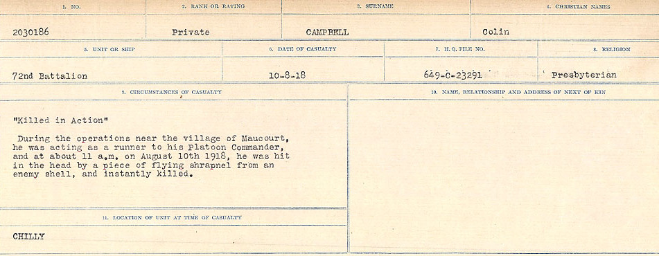 Circumstances of Death Registers
