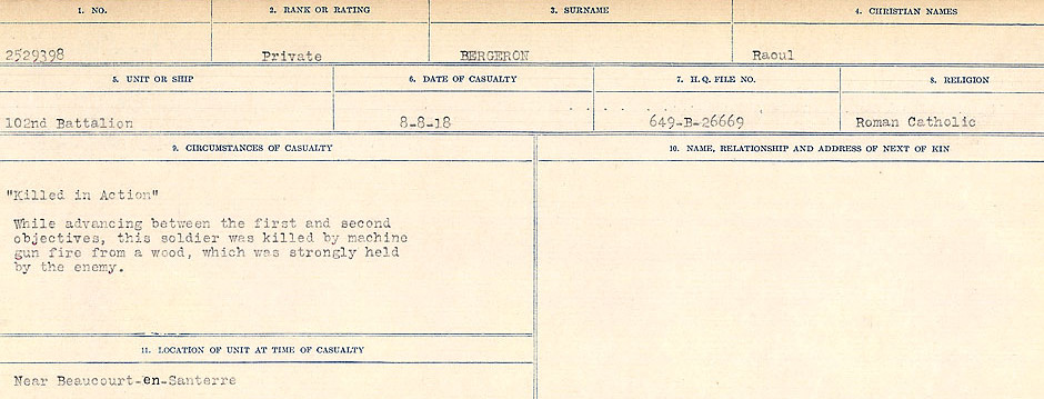 Circumstances of Death