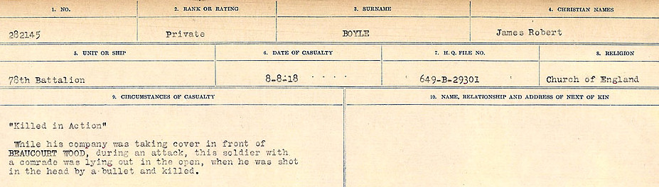 Circumstances of Death Registers