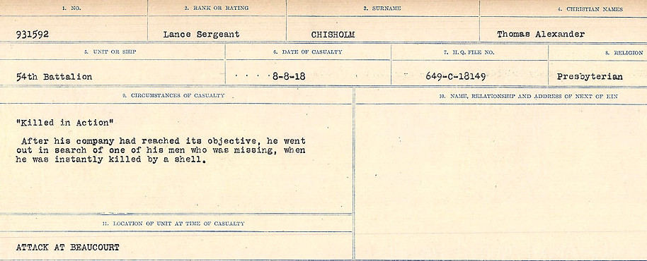 Circumstances of Death Registers