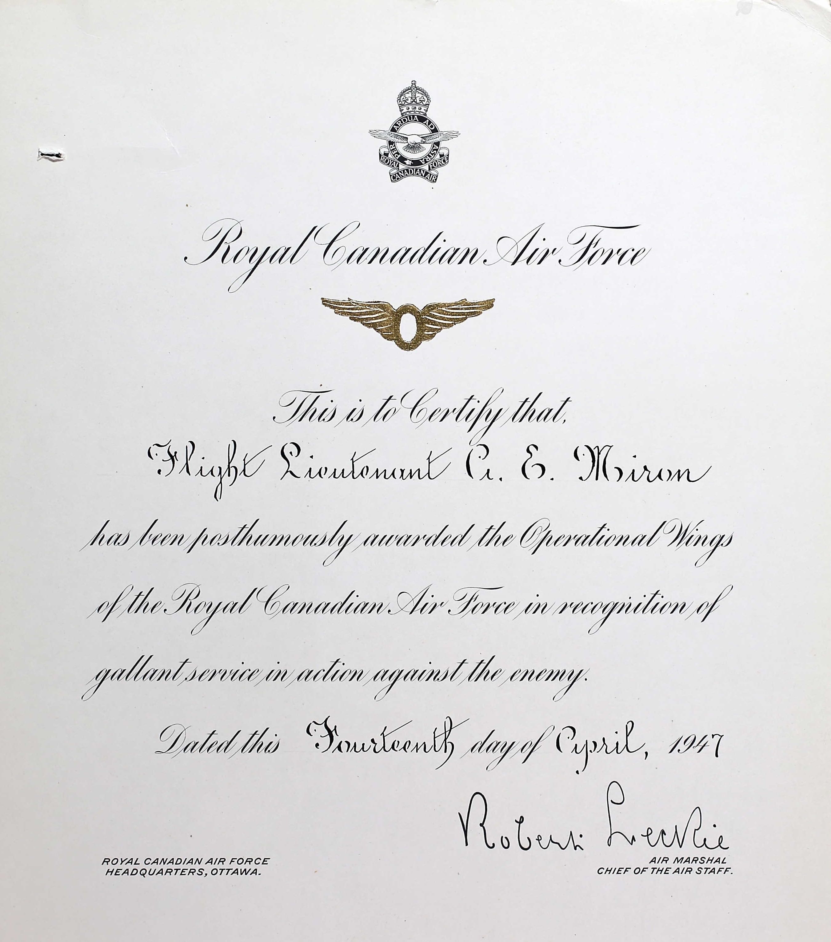 Certificate