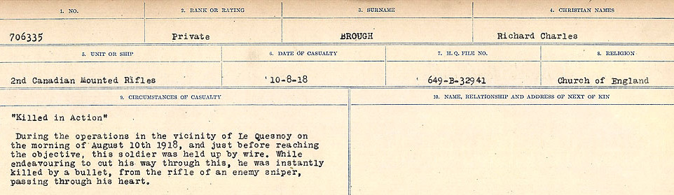 Circumstances of Death Registers